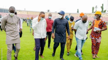 BENIN/RÉHABILITATION DU STADE GÉNÉRAL MATHIEU KÉRÉKOU : Le ministre Oswald Homeky sur le site
