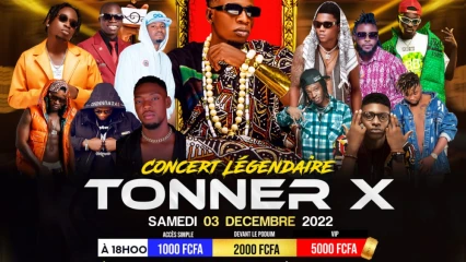 CONCERT LÉGENDAIRE DE TONNER X À PARAKOU : Retrouvez Tyaf, Nikanor, Djangou et bien d’autres sur la même scène le samedi prochain