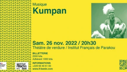 MUSIQUE À PARAKOU : L’artiste Kumpan en concert live le samedi 26 novembre prochain  . Billetterie 2000f, adhérent 1000f