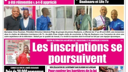 UNE DU VENDREDI 28 AVRIL 2023