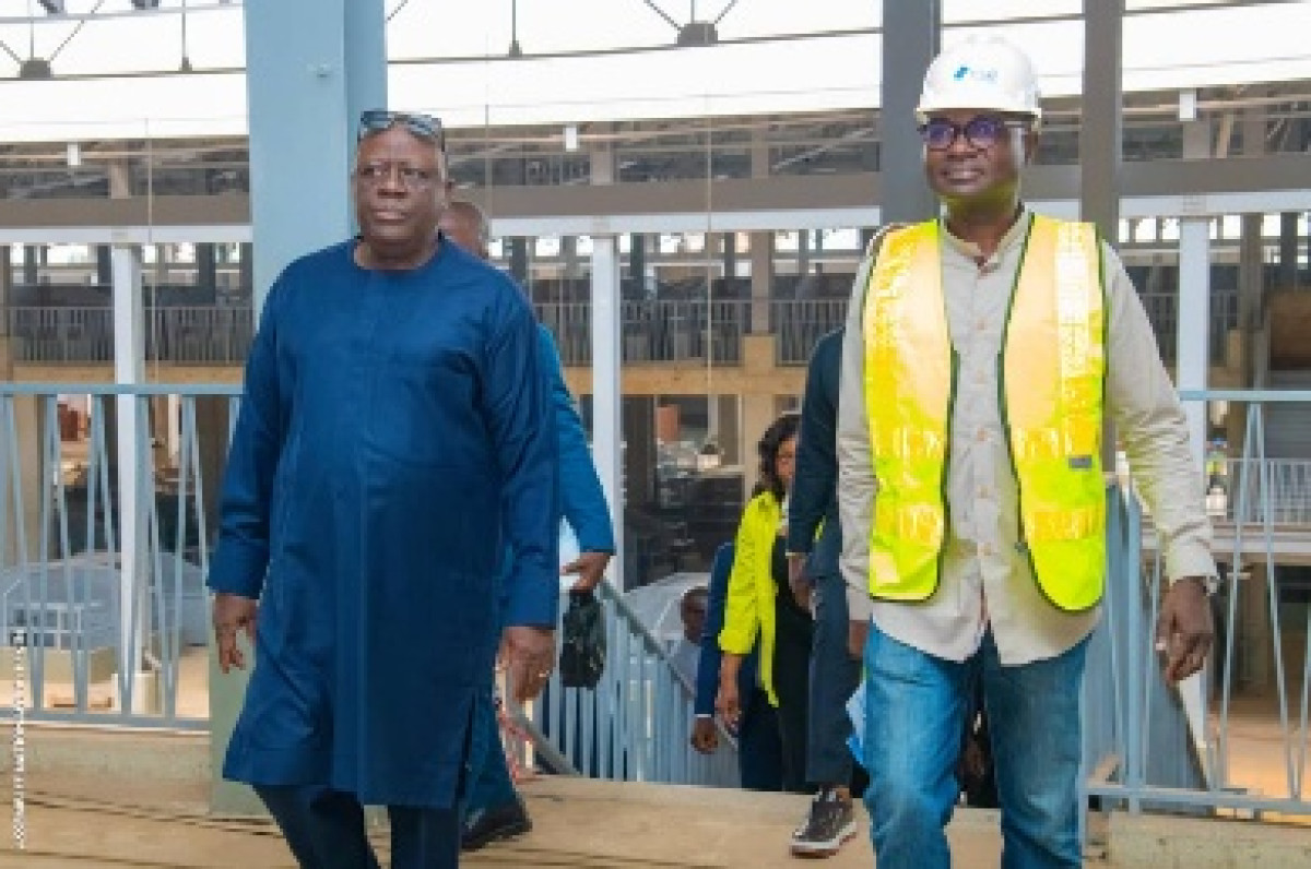 Porto-Novo/Visite de chantier de construction du marché Ouando: Louis Vlavonou émerveillé par la qualité de l'infrastructure