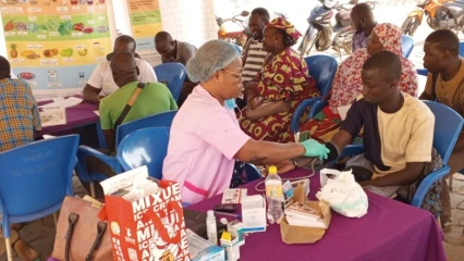 PARAKOU/DÉPISTAGE GRATUIT DU DIABÈTE ET DE L’HYPERTENSION ARTÉRIELLE :  La Fondation Hubi & Vinciane pour le bien-être des populations 