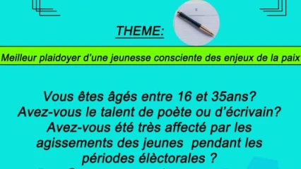 POUR UNE JEUNESSE CONSCIENTE DES ENJEUX DE LA PAIX AU BENIN : L&rsquo;Ong Arc-Tankpewa lance le concours du « Meilleur plaidoyer »