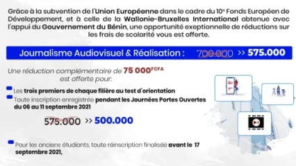 POUR TOUTE INSCRIPTION EN PREMIERE ANNEE POUR LE COMPTE DE LA RENTREE 2021-2022 : L’Isma subventionne les frais de scolarité