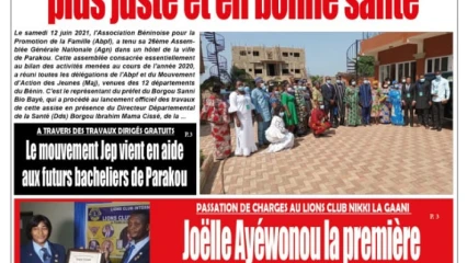 Parution du lundi 14 juin 2021