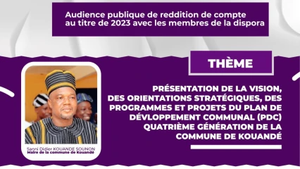 REDDITION DE COMPTES EXERCICE 2023 : Le maire Didier Kouandé Sounon face à la diaspora de Parakou demain 