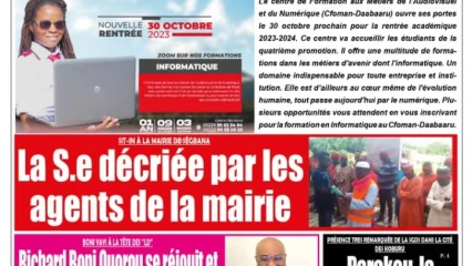 UNE DU MARDI 17 OCTOBRE 2023