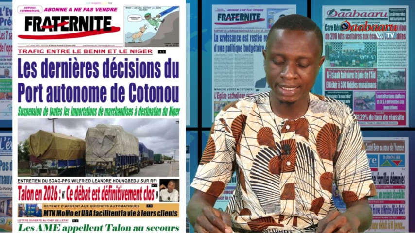 Revue des titres de ce vendredi 27 octobre 2023 sur Daabaaru TV