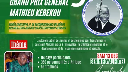 Grand prix général Mathieu Kérékou: des personnalités récompensées le 13 décembre à Cotonou