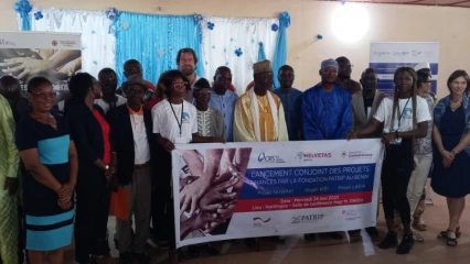 LANCEMENT DES PROJETS NUWAKI, WÉI, LAFIA DANS LES COMMUNES FRONTALIIÈRES DE L&rsquo;ATACORA ET L&rsquo;ALIBORI  : Crs, Helvetas et Sfcg s&rsquo;engagent pour la paix et la cohésion sociale . La Fondation Patrip partenaires financiers
