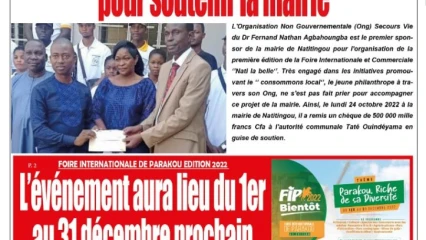 Parution du mardi 25 octobre 2022