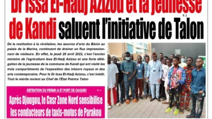 UNE DU VENDREDI 29 AVRIL 2022