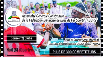 Championnat national de bras de fer sportif au bénin: c&rsquo;est du 19 au 21 décembre à abomey-calavi