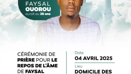 Hommage à Faysal Ouorou décédé suite à une bavure policière: une cérémonie de prière organisée demain jour de son anniversaire