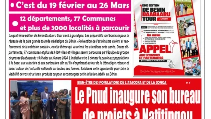 Parution du jeudi 25 janvier 2024
