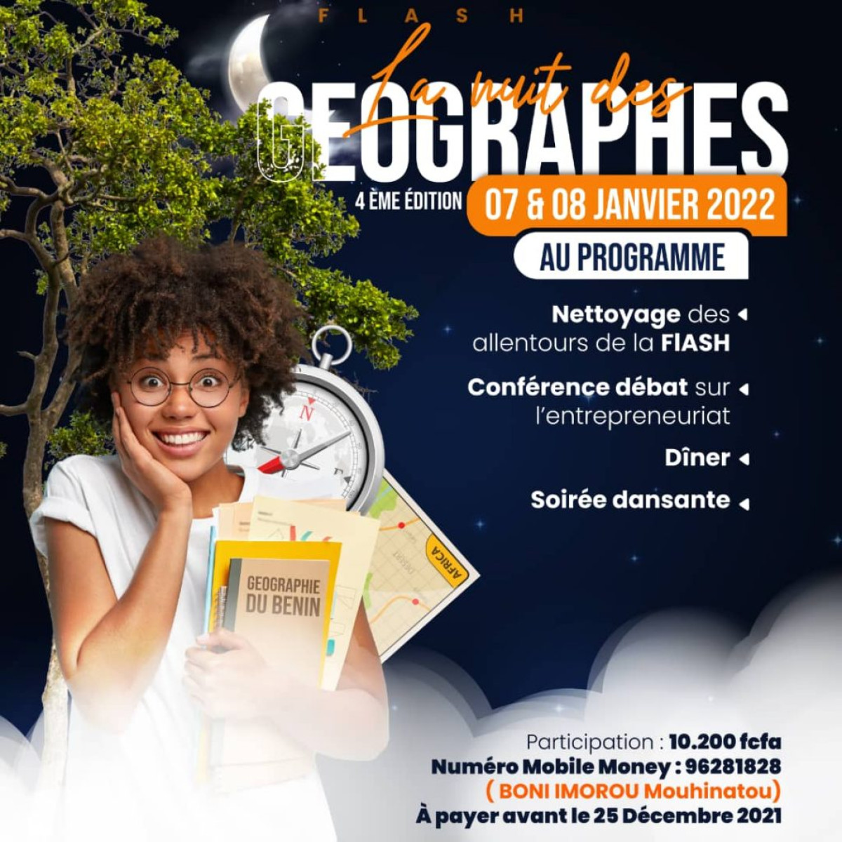 4E ÉDITION DE LA « NUIT DES GÉOGRAPHES » A PARAKOU : Le rendez-vous est pour les 7 et 8 janvier prochains