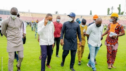 BENIN/RÉHABILITATION DU STADE GÉNÉRAL MATHIEU KÉRÉKOU : Le ministre Oswald Homeky sur le site