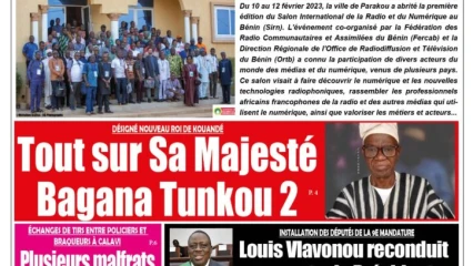 UNE DU LUNDI 13 FÉVRIER 2023