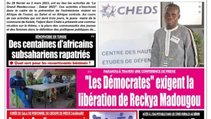 UNE DU LUNDI 6 MARS 2023