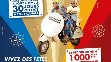 FÊTES DE FIN D’ANNÉE AVEC CANAL+ : 30 jours de bonus, le décodeur à 1000F cfa