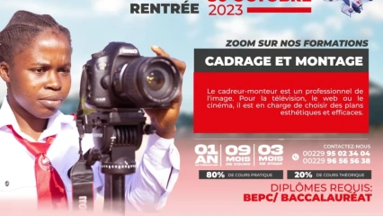 FORMATION PROFESSIONNELLE À PARAKOU : Réalisez votre rêve de devenir cadreur et monteur professionnel grâce au Cfoman-Daabaaru