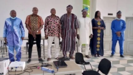 NOUVEAU BUREAU DE L’ASSOCIATION BÉNINOISE DE GÉOGRAPHIE : Adrien Dossou-Yovo Président, Aboubakar Kissira Vice-président