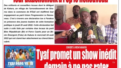 UNE DU VENDREDI 26 AOÛT 2022