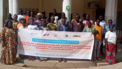 ÉMANCIPATION ÉCONOMIQUE ET SOCIALE DES FEMMES DE L&rsquo;ATACORA : L&rsquo;Ufec 2Abcd présente le projet « Ganmitonho » aux autorités et bénéficiaires