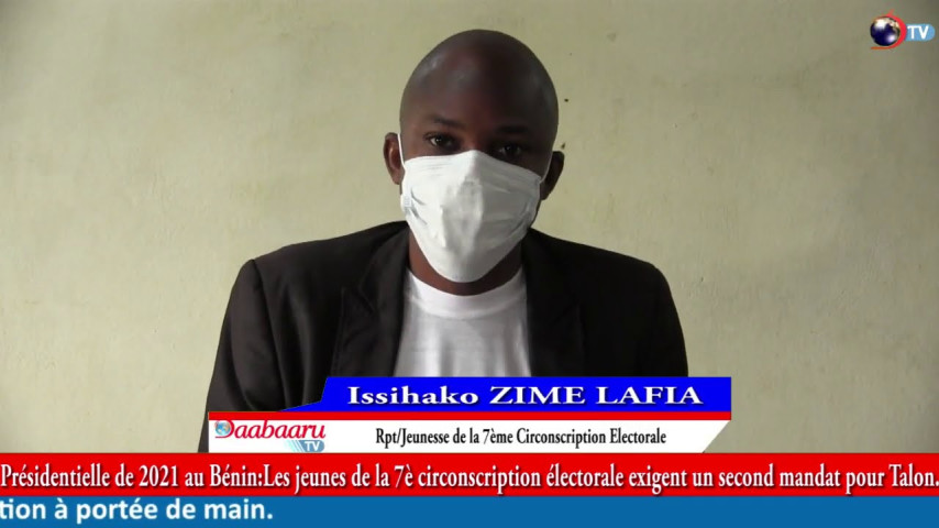 PRÉSIDENTIELLE DE 2021 AU BÉNIN: Les jeunes de la 7è Ce exigent un second mandat pour Talon