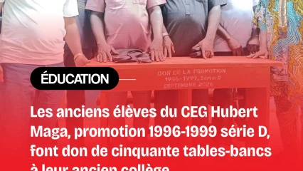 Action citoyenne au Ceg Hubert Maga de Parakou: 50 tables-bancs offerts par les anciens élèves de la promotion 1996-1999 série D