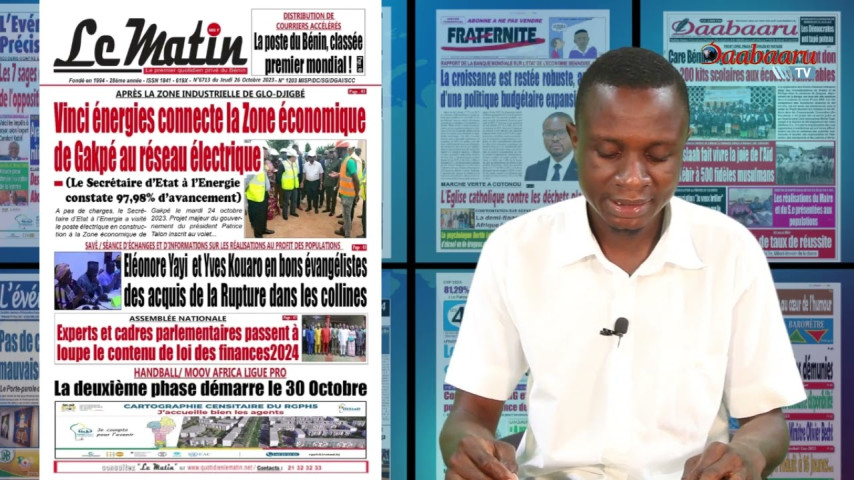 Revue des titres de ce jeudi 26 octobre 2023 sur Daabaaru TV