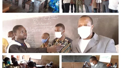 KOUANDE/BEPC SESSION DE JUIN 2021: Le maire Kouandé-Sounon a lancé les épreuves au Ceg1