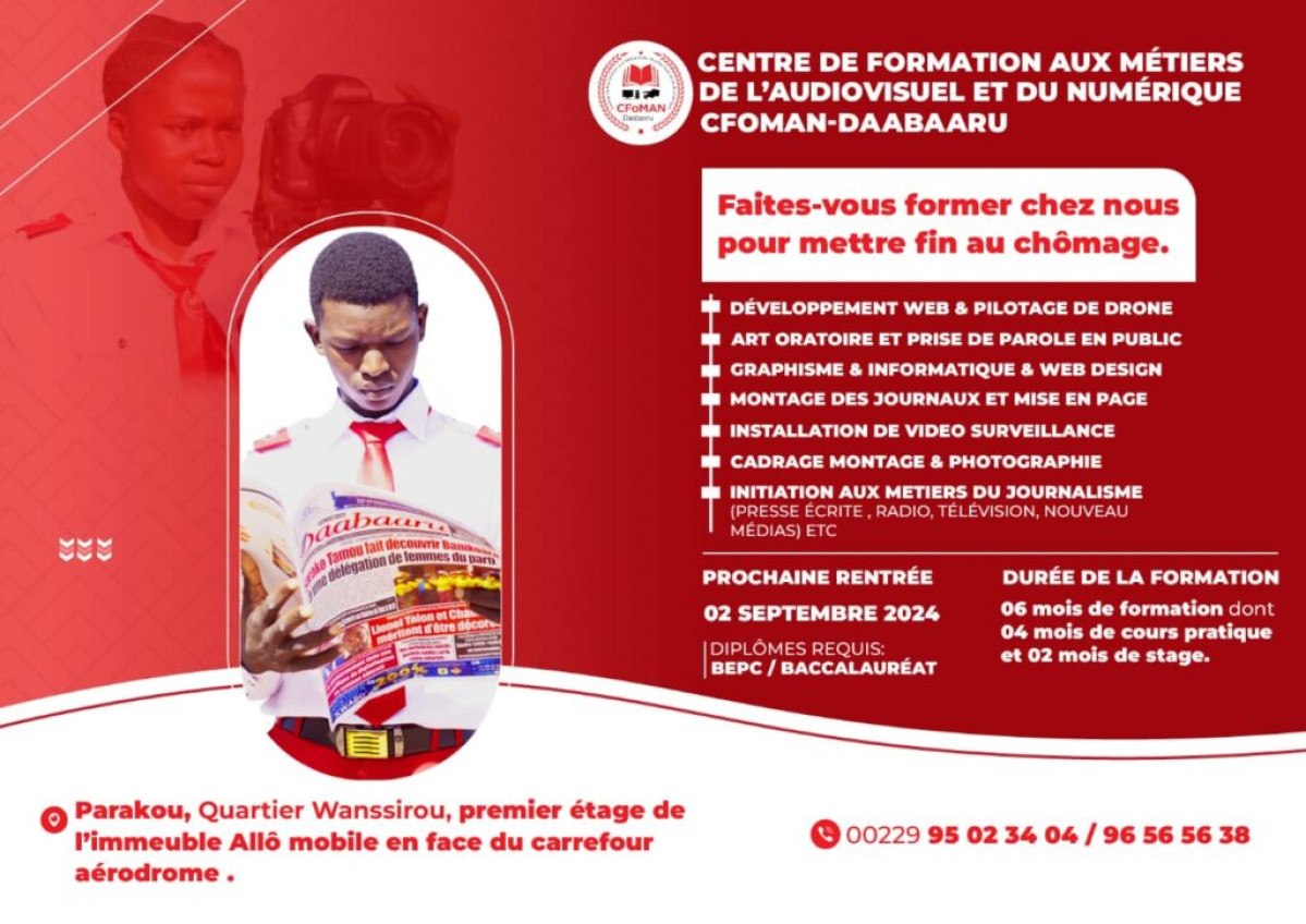 EN REPONSE AU CHÔMAGE DE PLUS EN PLUS CRIANT DES JEUNES :  Le Cfoman-Daabaaru offre des formations dans plusieurs filières pourvoyeuses d’emplois 