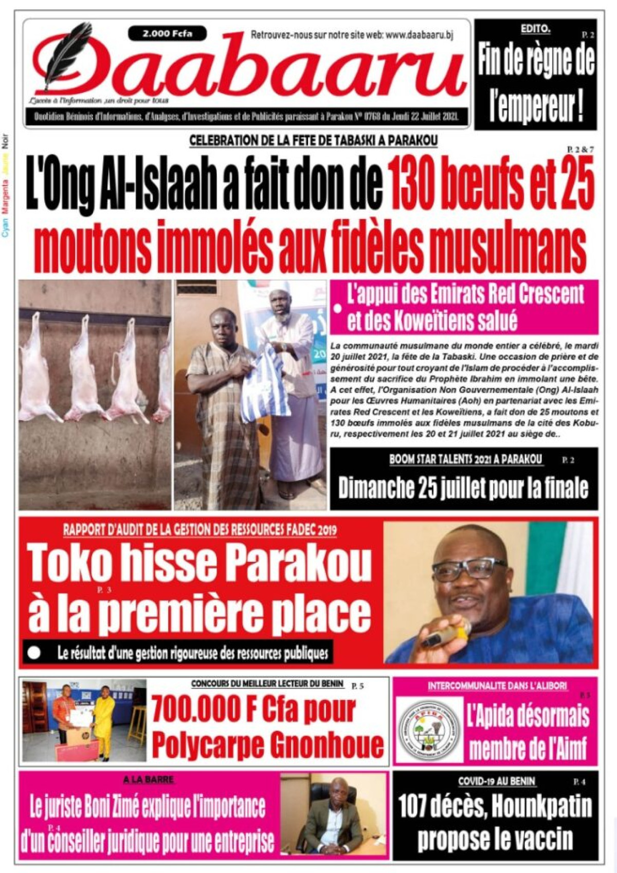 Parution du jeudi 22 juillet