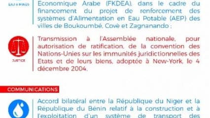 CONSEIL DES MINISTRES DE CE JOUR : Voici les grandes décisions