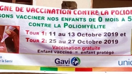 VACCINATION CONTRE LA POLIOMYELITE DANS LE BORGOU-ALIBORI : Les enfants reçoivent le vaccin dès ce jour