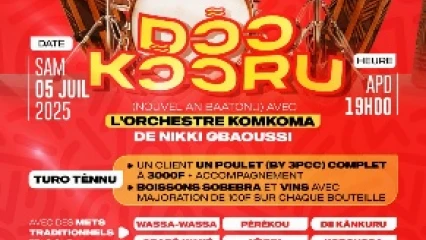 Célébration du Donkonrou ce samedi 5 juillet avec l’orchestre de Nikki Gbaoussi: au Bar-restaurant Anyãaga, le nouvel an Baatonu rime avec ambiance