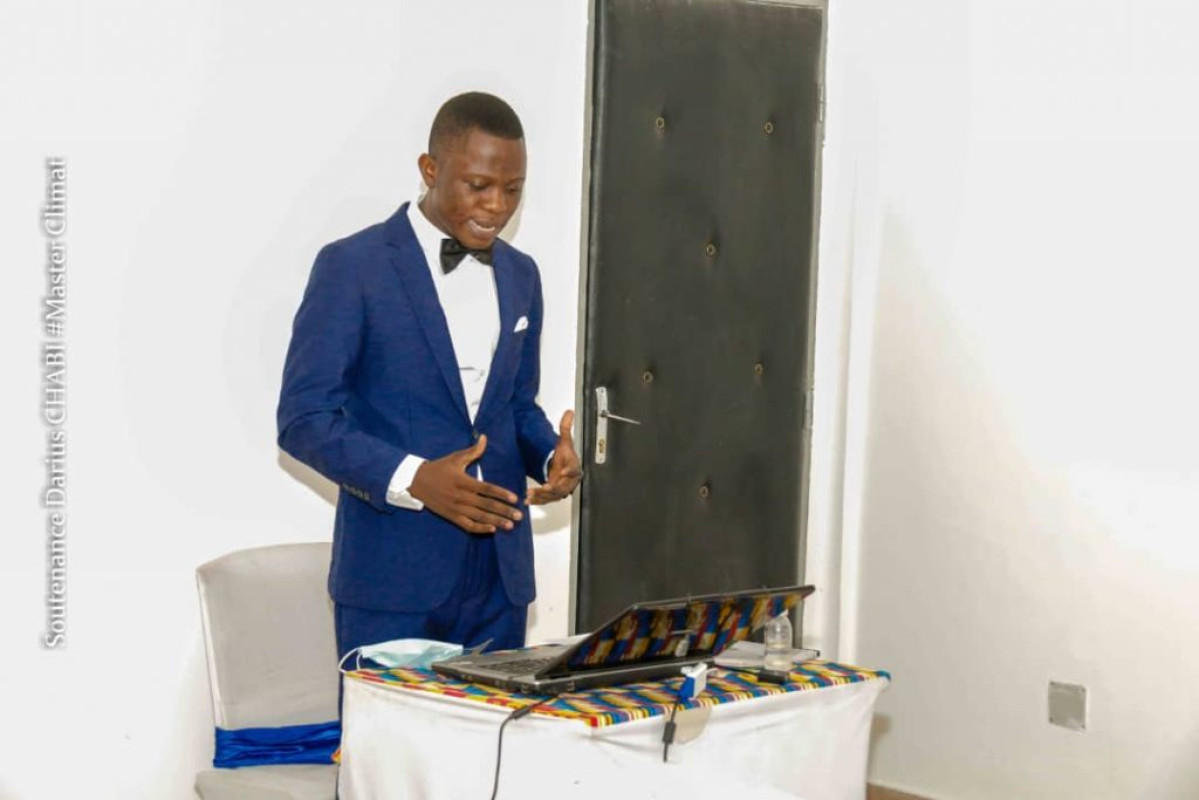 SOUTENANCE À L&rsquo;UAC :  Le journaliste Darius Chabi décroche son Master en climatologie