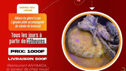 RESTAURANT ANYAAGA DE PARAKOU : Sôkuru ‘’Igname pilée’’, mets par excellence du peuple Baatonu