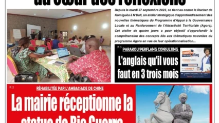 UNE DU VENDREDI 30 SEPTEMBRE 2022