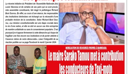 Parution du mercredi 03 janvier 2024