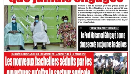 Parution du lundi 28 septembre 2020