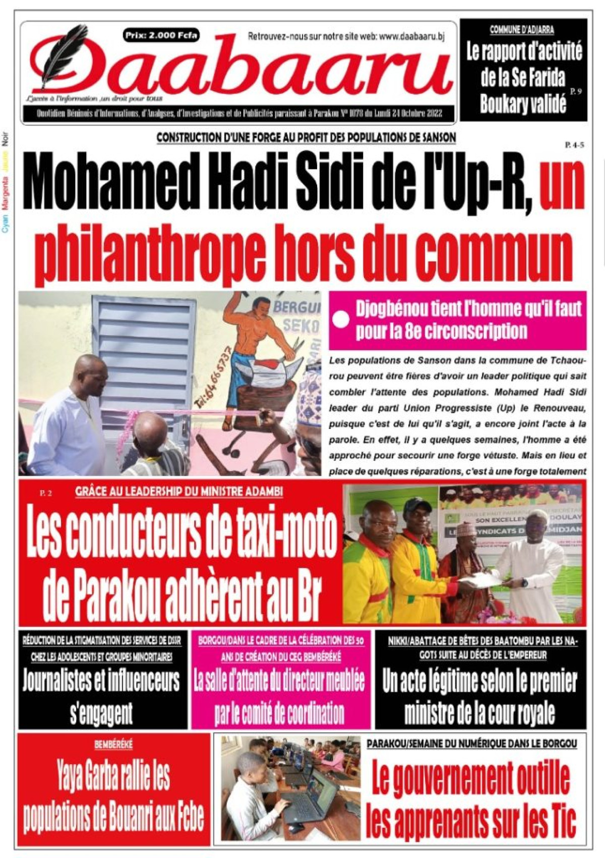 Parution du lundi 24 octobre 2022