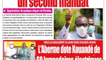 Parution du lundi 18 janvier 2021