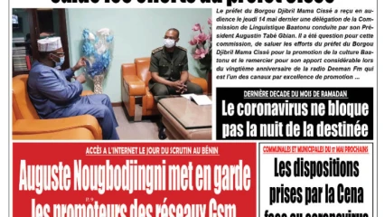 Parution du vendredi 15 mai 2020