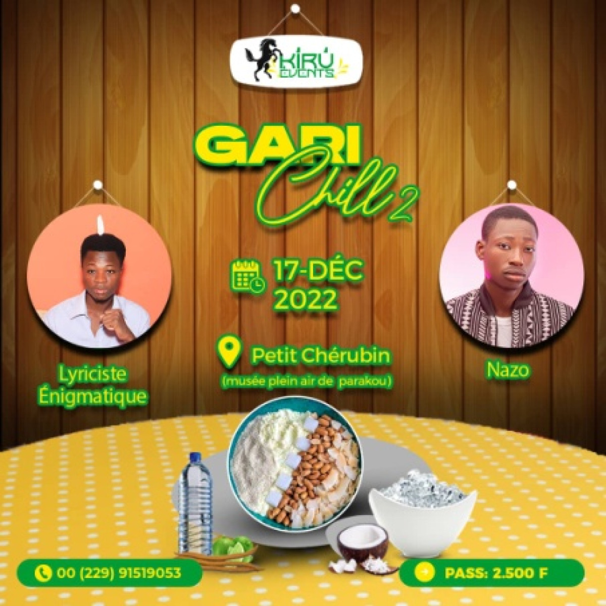 CONCOURS DE GARI CHILL AUX PETITS CHÉRUBINS À PARAKOU : Kirù Évents réédite l&rsquo;événement le 17 décembre