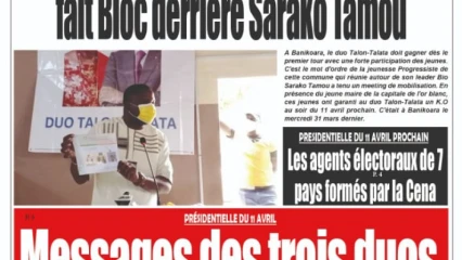 Parution du vendredi 02 avril 2021