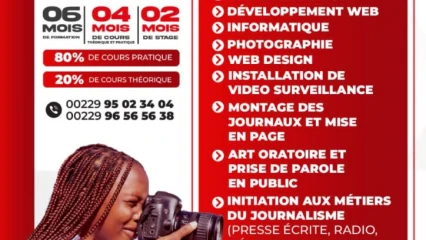 FORMATION DANS LE NUMÉRIQUE ET L&rsquo;AUDIOVISUEL À PARAKOU : Cfoman-Daabaaru, le centre qui vous forme dans des métiers d&rsquo;avenir . Nouvelle rentrée le 2 septembre 2024