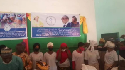 PRESIDENTIELLE DU 11 AVRIL PROCHAIN :  La jeunesse Peulh du Bénin s’engage pour la victoire du duo Talon-Talata  • Mariam Djaouga et le mouvement « Dawriine Pulaku » sonnent la grande mobilisation à Nikki