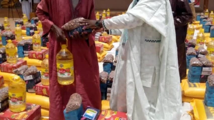 MALANVILLE/JEÛNE DE RAMADAN :  L’Organisation Bienfaisance au Bénin (Obb) fait don de vivres aux nécessiteux